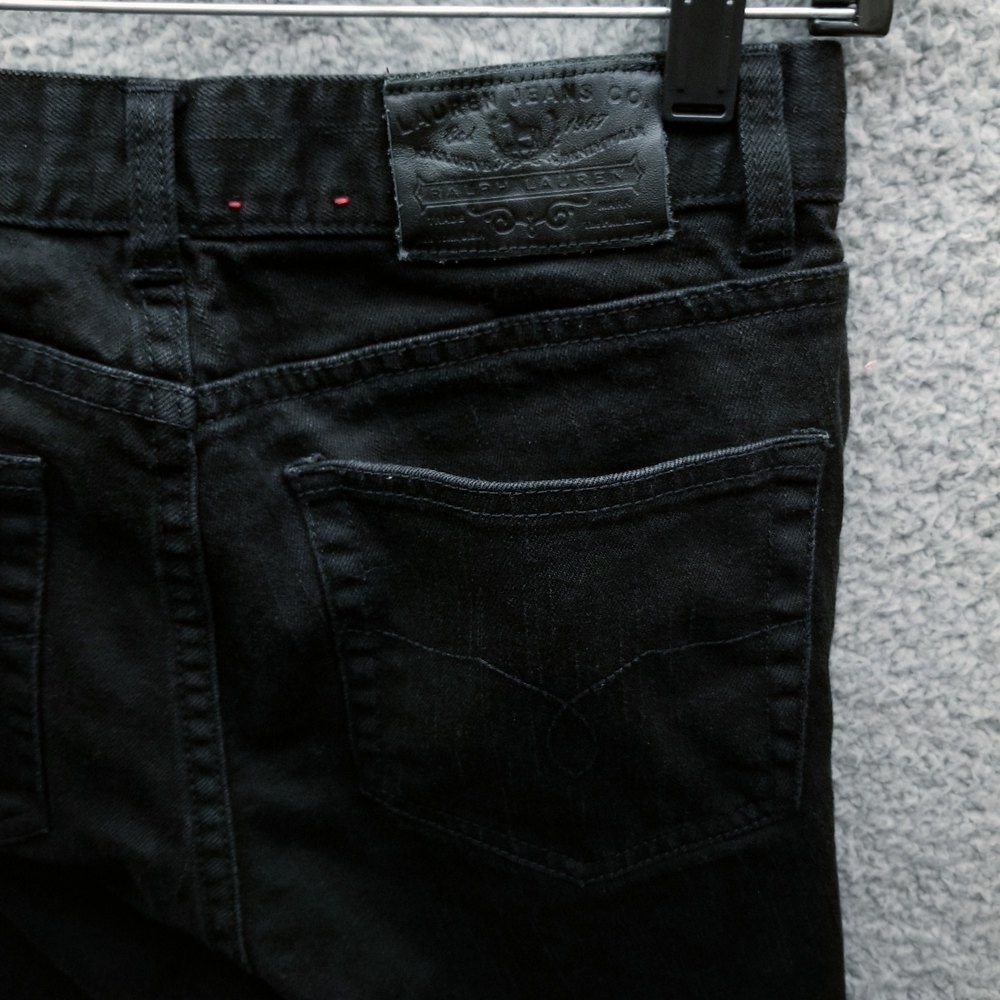 Lauren Jeans Co Women's 2 Classic Black Bootcut Jeans 28.25" 29.25" 9.25" - Picture 4 of 12